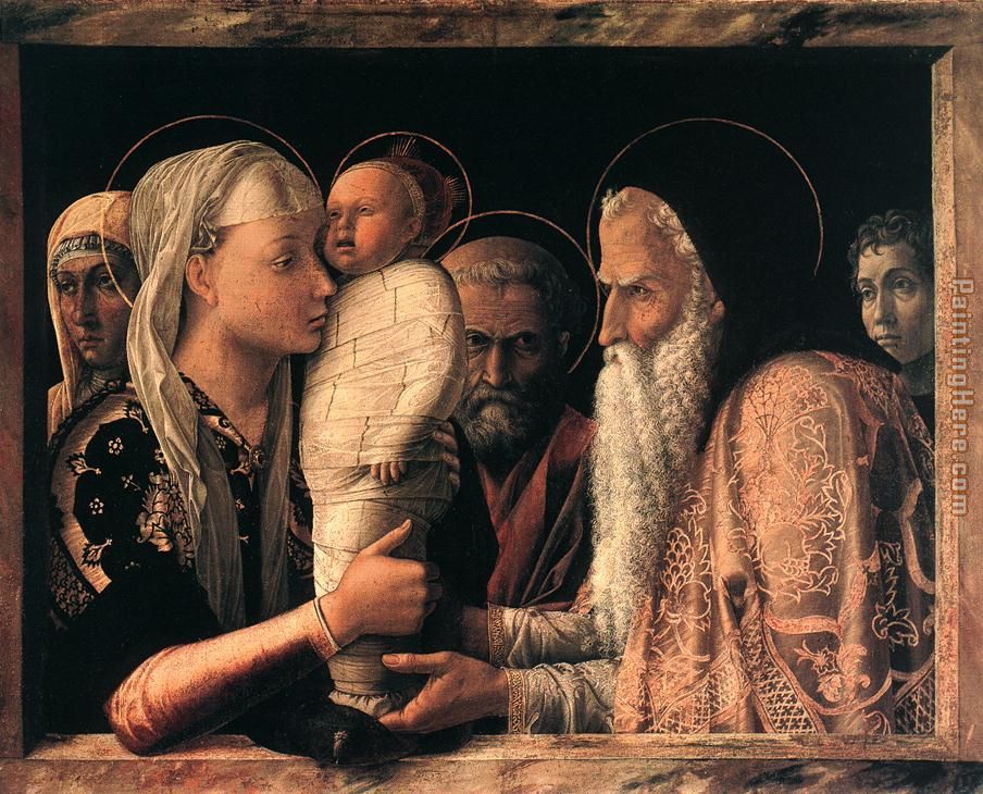 Presentation at the Temple painting - Andrea Mantegna Presentation at the Temple art painting